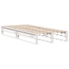 Lit bibliothèque sans matelas blanc 90x200 cm bois massif 
