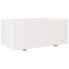 Jardinière blanc 110x60x49,5 cm bois de pin massif 