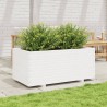 Jardinière blanc 110x60x49,5 cm bois de pin massif 