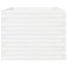 Jardinière blanc 110x60x49,5 cm bois de pin massif 