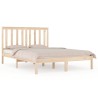 Cadre de lit sans matelas bois de pin massif 
