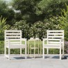 Chaises de jardin lot de 2 blanc 60x48x91 cm bois massif de pin 