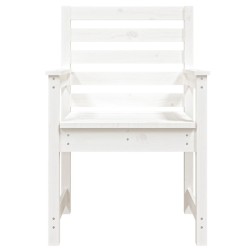 Chaises de jardin lot de 2 blanc 60x48x91 cm bois massif de pin 
