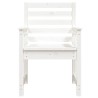 Chaises de jardin lot de 2 blanc 60x48x91 cm bois massif de pin 