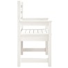 Chaises de jardin lot de 2 blanc 60x48x91 cm bois massif de pin 