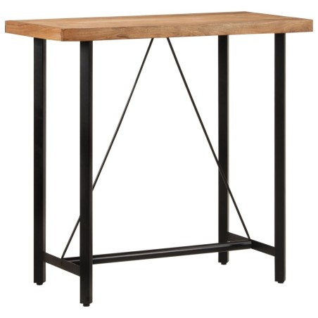 Table de bar 110x55x107 cm bois massif d'acacia et fer 