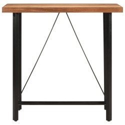 Table de bar 110x55x107 cm bois massif d'acacia et fer 