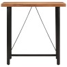 Table de bar 110x55x107 cm bois massif d'acacia et fer 