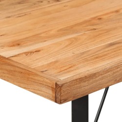 Table de bar 110x55x107 cm bois massif d'acacia et fer 
