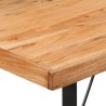 Table de bar 110x55x107 cm bois massif d'acacia et fer 