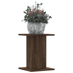 Supports pour plantes 2 pcs chêne marron bois d'ingénierie 