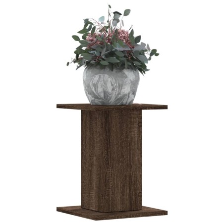 Supports pour plantes 2 pcs chêne marron bois d'ingénierie 