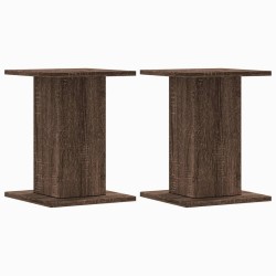 Supports pour plantes 2 pcs chêne marron bois d'ingénierie 