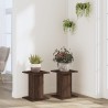Supports pour plantes 2 pcs chêne marron bois d'ingénierie 
