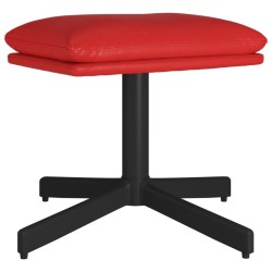 Repose-pied Rouge bordeaux 60x60x36 cm Similicuir 