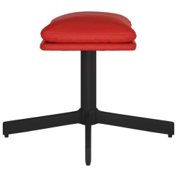 Repose-pied Rouge bordeaux 60x60x36 cm Similicuir 