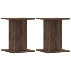 Supports de haut-parleurs 2 pcs chêne marron bois d'ingénierie 