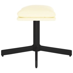Repose-pied Crème 60x60x36 cm Similicuir 