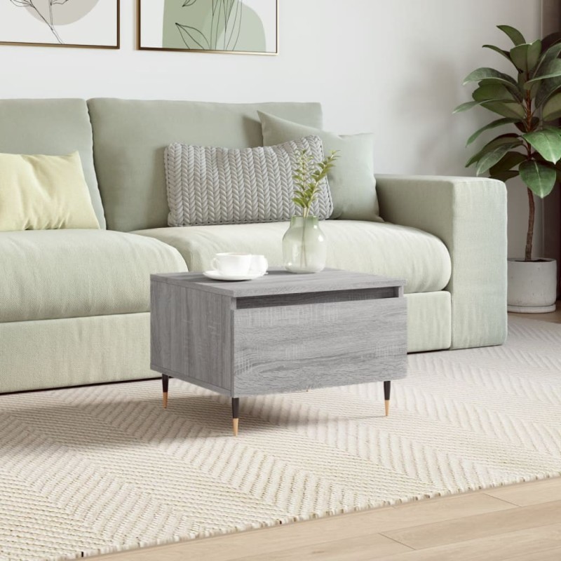 Table basse sonoma gris 50x46x35 cm bois d'ingénierie Table basse sonoma gris 50x46x35 cm bois d'ingénierie