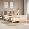 Lit bibliothèque sans matelas 120x200 cm bois de pin massif 