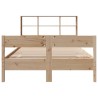Lit bibliothèque sans matelas 120x200 cm bois de pin massif 