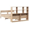 Lit bibliothèque sans matelas 120x200 cm bois de pin massif 