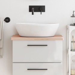 Comptoir de salle de bain 60x40x2,5 cm bois massif de hêtre 