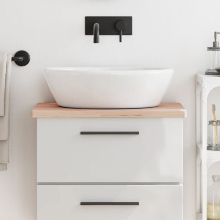 Comptoir de salle de bain 60x40x2,5 cm bois massif de hêtre 