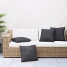 Coussins de canapé 4 pcs noir 60x60 cm tissu 
