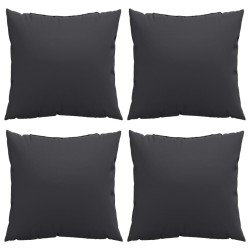 Coussins de canapé 4 pcs noir 60x60 cm tissu 