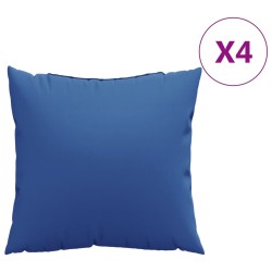 Coussins de canapé 4 pcs bleu royal 60x60 cm tissu 
