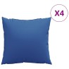 Coussins de canapé 4 pcs bleu royal 60x60 cm tissu 