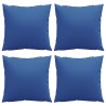 Coussins de canapé 4 pcs bleu royal 60x60 cm tissu 
