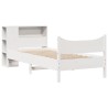 Cadre de lit sans matelas blanc 90x200 cm bois de pin massif 