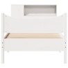 Cadre de lit sans matelas blanc 90x200 cm bois de pin massif 