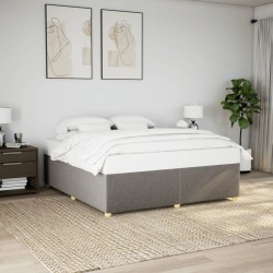 Cadre de lit sans matelas taupe 180x200 cm tissu 