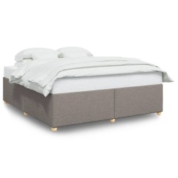 Cadre de lit sans matelas taupe 180x200 cm tissu 