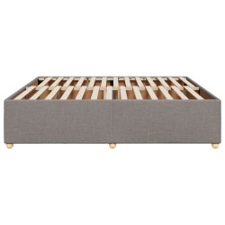Cadre de lit sans matelas taupe 180x200 cm tissu 