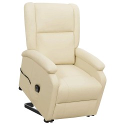 Fauteuil Crème Similicuir 