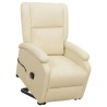 Fauteuil Crème Similicuir 
