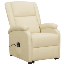 Fauteuil Crème Similicuir 