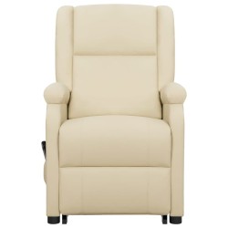 Fauteuil Crème Similicuir 