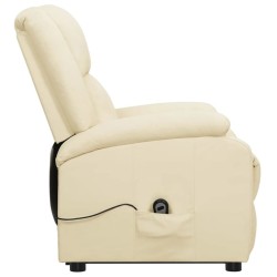 Fauteuil Crème Similicuir 