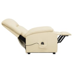 Fauteuil Crème Similicuir 