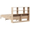 Lit bibliothèque sans matelas 120x190 cm bois de pin massif 