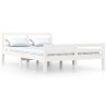 Cadre de lit sans matelas blanc bois massif 120x200 cm 