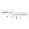 Cadre de lit sans matelas blanc bois massif 120x200 cm 