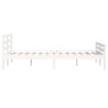 Cadre de lit sans matelas blanc bois massif 120x200 cm 