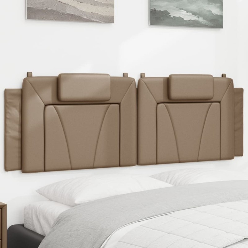 Coussin de tête de lit cappuccino 160 cm similicuir 
