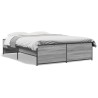 Cadre de lit sans matelas sonoma gris 135x190 cm 